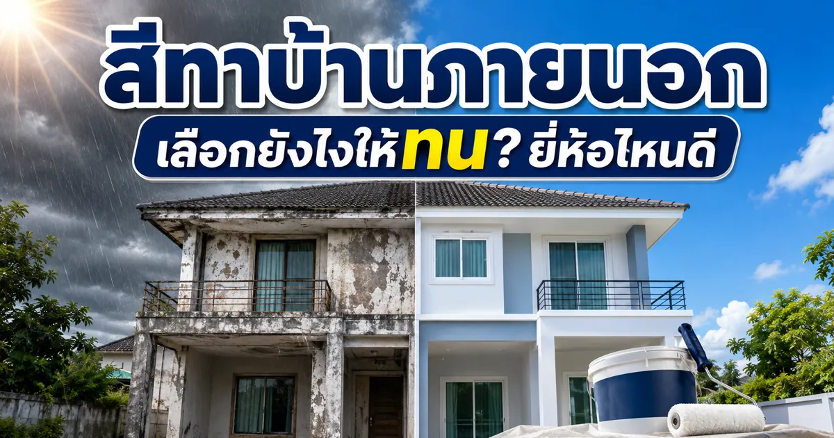 สีทาบ้านภายนอก เลือกยังไงให้ทน + ยี่ห้อไหนดี