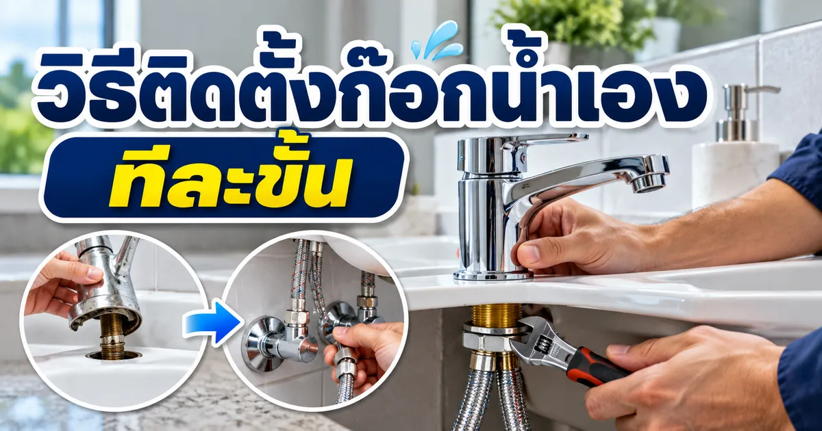 วิธีติดตั้งก๊อกน้ำเอง ทีละขั้น ไม่ต้องเรียกช่าง