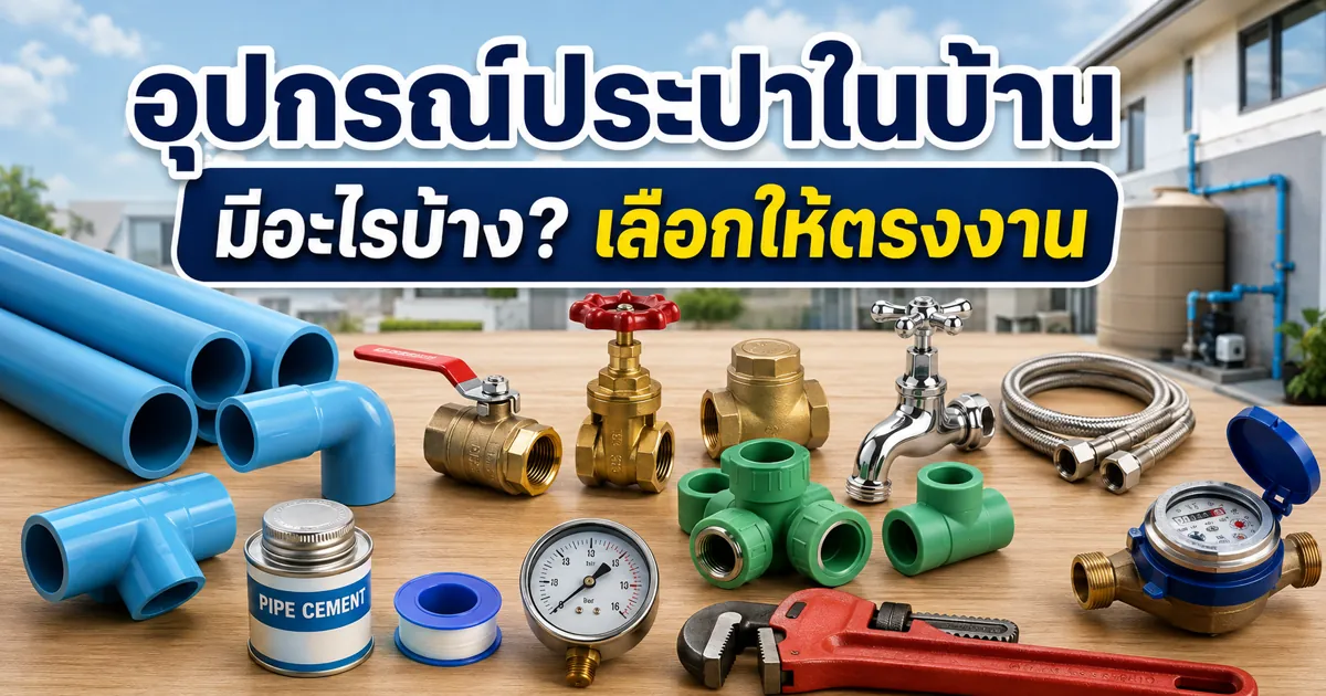 อุปกรณ์ประปาในบ้าน มีอะไรบ้าง เลือกใช้ยังไงให้ตรงงาน