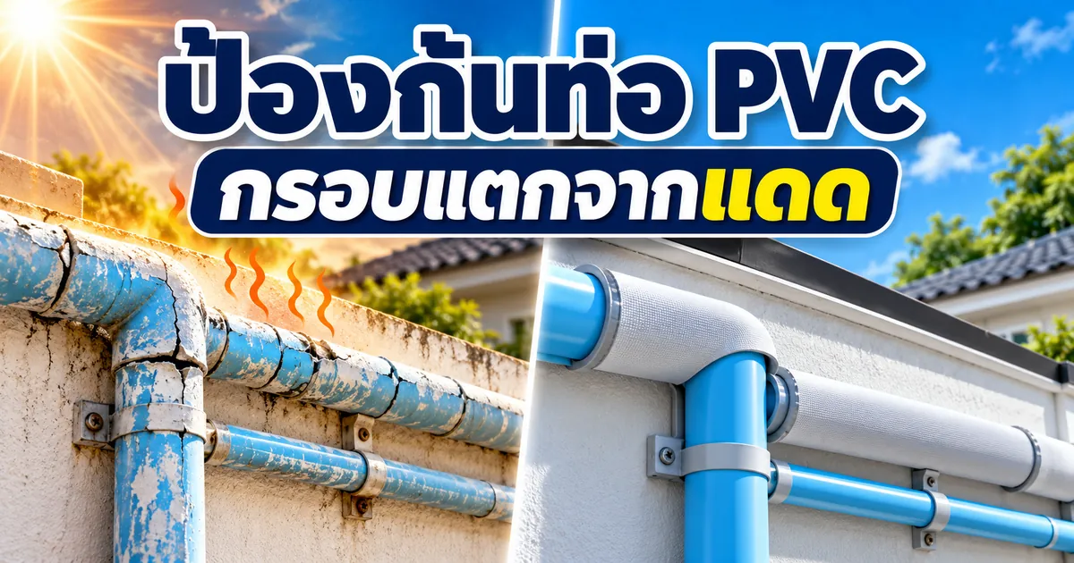 ท่อ PVC กรอบแตกเพราะตากแดด ป้องกันยังไงให้ใช้งานได้นาน